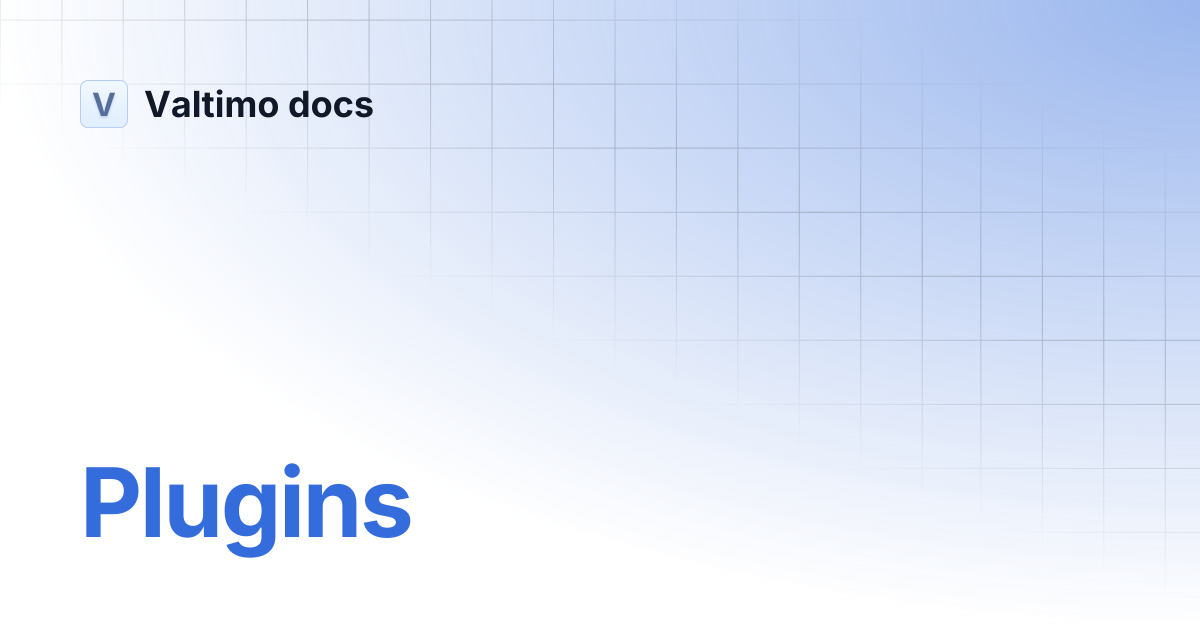 Plugins | V12 | Valtimo docs