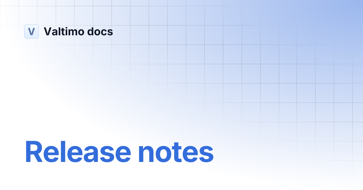 Release notes | V12 | Valtimo docs